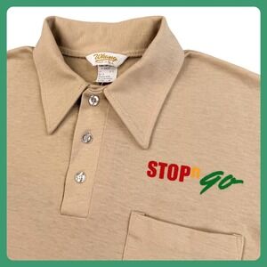Vintage Stop N Go Employee Shirt Men Medium Convenience Store Whang 70s‎ 80s USA